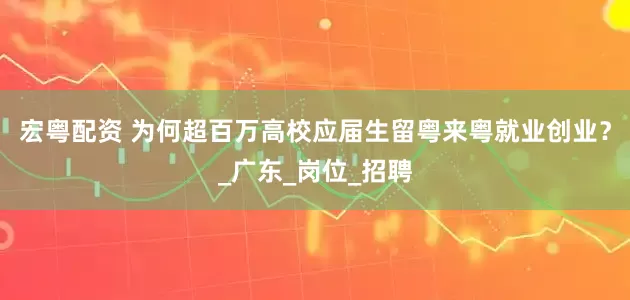 宏粤配资 为何超百万高校应届生留粤来粤就业创业？_广东_岗位_招聘